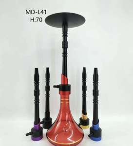 70cm Replaceable Stem <b>Hookah</b> Modern Shisha <b>Pipe</b> Twist Shaft Aluminum Alloy Smoking Set - Product Image 1