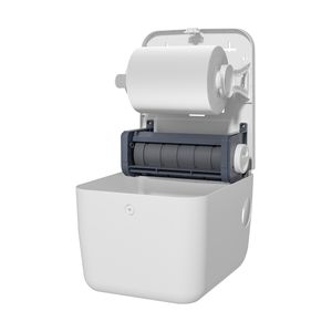 दीवार घुड़सवार आधुनिक पर्यावरण के अनुकूल एब्स प्लास्टिक सफेद काले चांदी ऑटो कट ऊतक कागज जंबो डिस्पेंसर धारक - Product Image 5