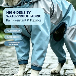 Impermeable para Perros con Visera Transparente, Chaqueta Ajustable a Prueba de Viento para Perros Pequeños y Grandes, para Senderismo al Aire Libre - Product Image 5