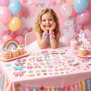 Custom Hair Accessories Set DIY Headband <b>Bracelet</b> <b>Cute</b> Bows Stars Flowers Pins Craft Kit for Teen Girls Bulk - Product Image 4