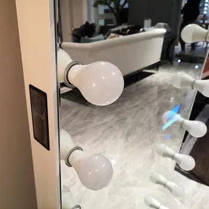 Miroir de sol de grande taille sans fil haut-parleur éclairé Hollywood Vanity Debout pleine longueur - Product Image 6