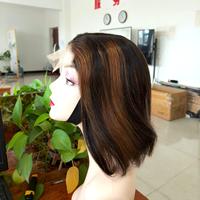 Perruques Bob Courtes Sans Colle, Cheveux Humains Brésiliens, Sans Colle, P4/30 #, Lace Front