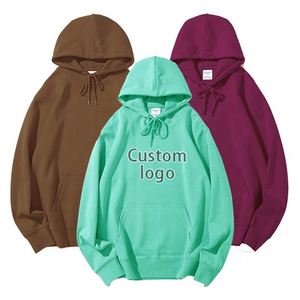 Sudadera para Hombre OEM, 100% Algodón, Gruesa, Lisa, para Impresión por Serigrafía, Sudadera con Capucha Extra Grande - Product Image 1