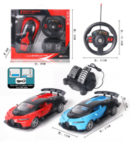 Voiture de Course RC Sportive à Induction Gravitationnelle 1/16 avec Lumières LED, Télécommandée, 4 Canaux, pour Vente en Gros
