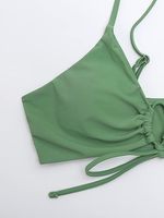 Ensemble Micro Bikini Sexy pour femmes coupe haute String Triangle séchage rapide grande taille XS maillots de bain plage Shorts de bain coussinets à manches courtes