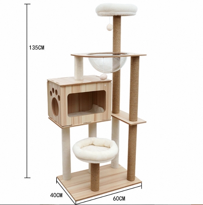 Customized Modern Wooden Cat Climbing Tree