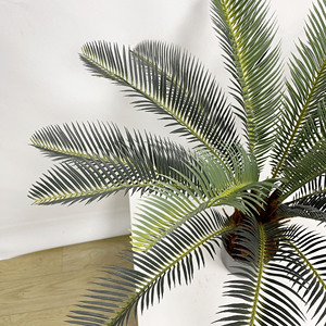 All'ingrosso su larga scala di simulazione verde pianta di ferro albero singolo ramo di cocco artificiale foglia di cocco decorazione interna <span class=keywords><strong>palma</strong></span> - Product Image 6