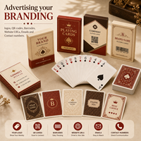 Cartes à jouer publicitaires de qualité supérieure, papier noir 310 g/m², logo de marque personnalisé, cartes à jouer personnalisées
