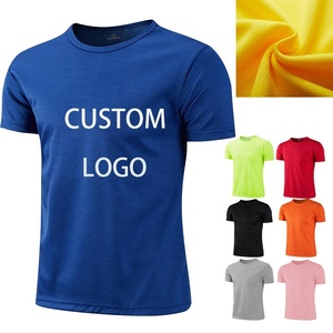 Camiseta Deportiva de Poliéster de Secado Rápido con Cuello Redondo y Logotipo Personalizado al por Mayor, Ajustada, Deportiva, para Correr, Gimnasio, para Hombre - Product Image 2