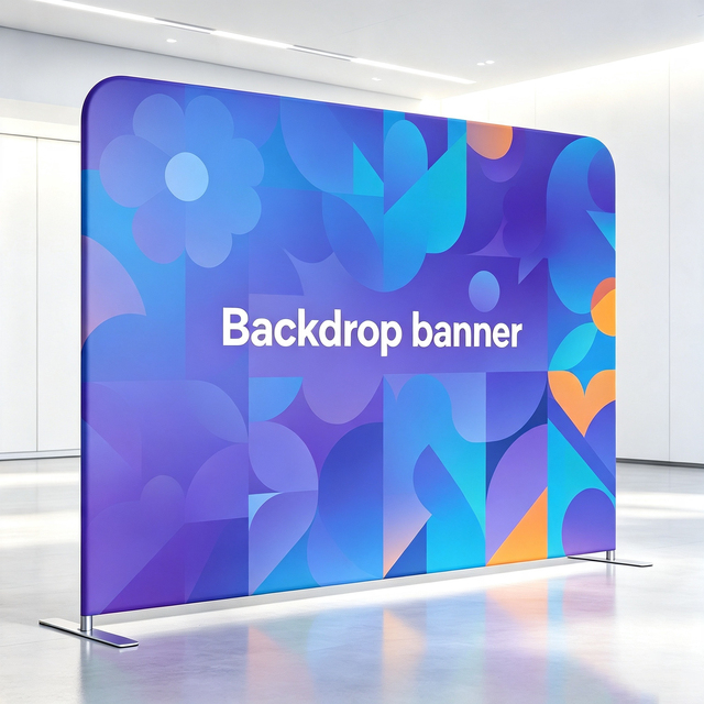 Anti-Wrinkle Polyester Backdrop Banner Custom Brand Step and Repeat Backdrop Banner for Brand Launch Event