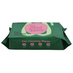 Biodegradável <span class=keywords><strong>Pet</strong></span> <span class=keywords><strong>Wipes</strong></span> for Dogs & Cats Limpeza e Higiene Toalhetes para patas, corpo e bunda, Unscented, 80 Contagem - Product Image 1