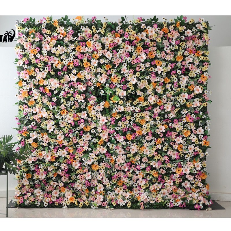 Artificial Wall Flowers Hanging Panels for