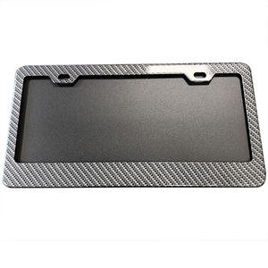 <span class=keywords><strong>Plaque</strong></span> avant arrière US à 2 trous Porte-étiquette de voiture en aluminium Noir en fibre de carbone Cadres de <span class=keywords><strong>plaque</strong></span> d'<span class=keywords><strong>immatriculation</strong></span> - Product Image 5