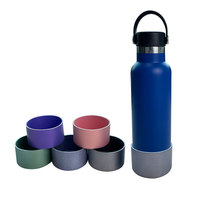 Sous-verres protecteurs en silicone couleurs métalliques Manchon en silicone de qualité alimentaire Bouteilles d'eau de sport Couvre-bottes