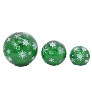 15L 온난한 백색 램프 훈장 크리스마스 공을 가진 많은 작풍 200MM 유리제 공을 가진 주문을 받아서 만들어진 옥외 가벼운 나무 훈장