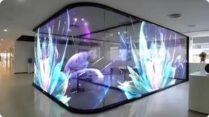 จอแสดงผล LED แบบโปร่งใส ใช้ได้ทั้งภายในและภายนอกอาคาร สีเงิน ติดผนัง เหมาะสำหรับร้านค้าปลีก - Product Image 3