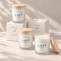 Décoration d'intérieur, logo personnalisé, parfum d'intérieur, marque privée, bougie parfumée artisanale en cire de soja de luxe avec verre transparent