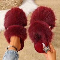 Nouvelles pantoufles Baotou Maillard en fourrure pour l'extérieur, pantoufles d'automne et d'hiver, pantoufles en fourrure tendance et polyvalentes