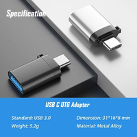 Adaptateur USB-C, USB-C mâle vers USB 3.0 femelle avec porte-clés pour MacBook Pro, iPhone 15 Plus, iPad Pro et plus, Type-C Thunderbolt 3