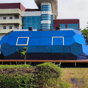 Hoge Kwaliteit Outdoor Ovale Vorm Grote Honingraat Glazen Koepel Tent Dubbellaags Gehard Glas Voor Aluminium Capsule Tenten - Product Image 2