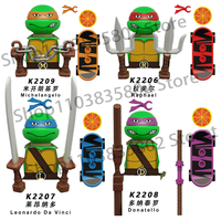 批发 ABS 塑料青少年玩具 变身忍者海龟可动人偶积木套装 DIY 玩具 适合 14 岁及以上儿童