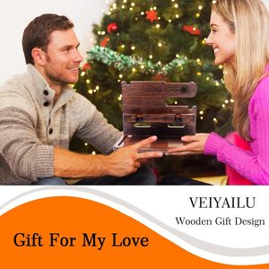 Regalos Yukmin <span class=keywords><strong>para</strong></span> hombres, mujeres, papá, marido, novio, teléfono <span class=keywords><strong>de</strong></span> madera, estación <span class=keywords><strong>de</strong></span> acoplamiento, organizador, <span class=keywords><strong>Ideas</strong></span> <span class=keywords><strong>de</strong></span> regalo - Product Image 4