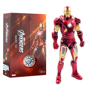 Zd Toys Action Figure di Iron Man da 7 Pollici, Edizione 10° Anniversario Marvel - Versione Luminosa - Con Luce nel Petto (LED MK7) Scala 1/10 - Product Image 2