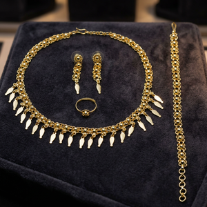 Collares de Moda Chapados en Oro Micro de 14K, 18K, 24K al por Mayor, Conjunto de Joyería Indo-Occidental, Collares de Latón con Relleno de Oro Micro. - Product Image 2