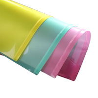 Sac Transparent en PP coloré pour dossiers tendance, 100 pièces, Logo personnalisé, bouton de pression, dossier de dossiers, vente en gros
