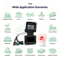 Système d'alarme anti-intrusion intelligent, surveillance de sécurité 60m, radar 60GHz, analyse vidéo, sirène stroboscopique 52dB, protection périmétrique IP66