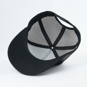 Gorra de malla de camionero de béisbol bordada personalizada para hombre de Color sólido transpirable de alta calidad 100% algodón - Product Image 4