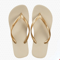 Sandales pliables pour femmes, tongs d'été, sandales de plage, pantoufles dorées, tongs