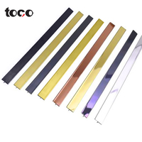 Toco – bande de bordure en forme de t, bande de décoration, profil en t, fine bande de transition en métal