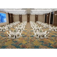 Tapis d'hôtel en polyester polypropylène 100% de qualité supérieure avec des motifs floraux rouges tapis mur à mur 100% PP Wilton