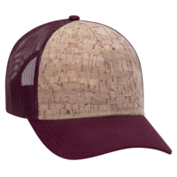 Nouvelle Casquette Trucker Structurée Bicolore en Maille, Style Hip Hop, Texture Bois, Matière Grain de Bois, Logo Brodé Personnalisé, Idéale pour l'Extérieur