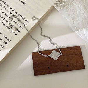 S925 <b>Silver</b> Four Leaf Clover Bracelet For Women Fine <b>Charm</b> Jewelry Everyday Wear Platinum Color 925 <b>Silver</b> Handmade - Product Image 2