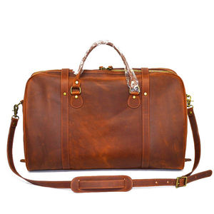 Customize Logo Color <b>Leather</b> Travel Large Capacity Duffle <b>Bag</b> Men's & Women's Travel <b>Bag</b> <b>Overnight</b> Weekender <b>Bag</b> - Product Image 2