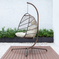 Meubles d'extérieur de patio balançoire suspendue oeuf hamac corde de jardin balançoire pour jardin patio