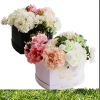 Boîte d'emballage de fleurs d'expédition ronde élégante fantaisie personnalisée/emballage de bouquets de fleurs/emballage de fleurs