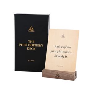 Cartes d'affirmation personnalisées Mindful Health Mental Mindfulness Affirmation Card Cartes de citation inspirantes avec support en bois - Product Image 1