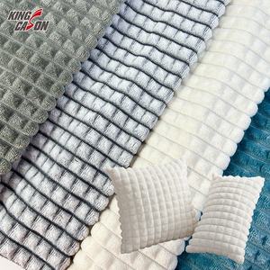 Tela de Franela a Rayas Blancas y Azules con Estampado en la Parte Posterior Negra, 100% Poliéster, Directo de Fábrica KINGCASON, con Corte para Forro de Mantas - Product Image 1