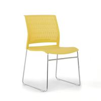 Chaise de bureau moderne et colorée empilable, chaise de réception, chaise de salle à manger, chaise de café, chaise de conférence et de formation