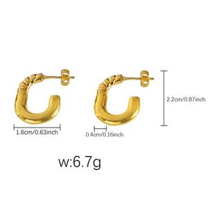 ผู้ผลิตจีน ต่างหูแฟชั่นสแตนเลส 304 คุณภาพสูง รับผลิตแบบ OEM ODM ขายส่ง ชุบ PVD - Product Image 3