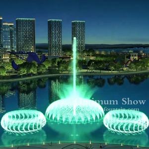ضوء LED من الفولاذ المقاوم للصدأ Boquillas Fuentes danstantes موسيقى راقصة بحيرة في الهواء الطلق المياه العائمة النافورة - Product Image 1