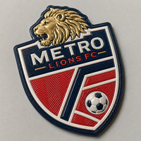 Écussons 3D brillants en TPU pour équipes de football, badges, numéros, noms, logos pour maillots, autocollants thermocollants pour vêtements