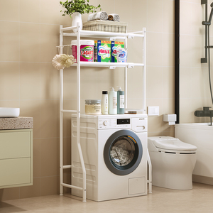 Hộ gia đình 2 lớp đa chức năng không gian tiết kiệm giá lưu trữ giá rẻ tầng thường vụ phòng tắm freestanding máy giặt kệ - Product Image 1