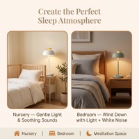 Machine à sons apaisants avec veilleuse RGB, 10 sons relaxants, lampe principale à intensité variable, rechargeable Type-C, marque privée d'usine avec 16 ans d'expérience