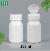 Emballage pharmaceutique personnalisé de 100 CC pour flacons de comprimés de vitamines en plastique HDPE blanc médical