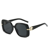 Lunettes de soleil de luxe vintage 2025 à grande monture carrée pour femmes et hommes, style punk classique, verres dégradés, monture dorée motif léopard