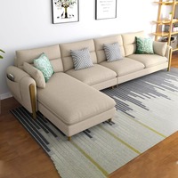 Élégant canapé sectionnel turc avec coussin en boucle pour mobilier moderne en L, salon de luxe, villa et parc de haute qualité